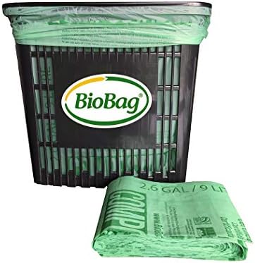 2.6 Gallon Compostable Food Scrap Bags by BioBag, 100 Count, BPI Certified, Meets ASTM D6400 Standards, Made in USA, Kitchen Counter Bin Liners - Image 4