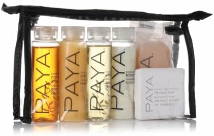 Toiletry Travel Set - Shampoo, Hair Conditioner, Shower Gel, 2 Facial Soap & Tote Bag by Unknown