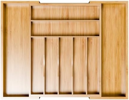 Simple Trending Expandable Bamboo Kitchen Drawer Organizer, Natural by SimpleTrending