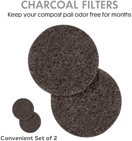 OGGI Set of 2 Charcoal Filters- Replacement Charcoal Filter for Countertop Compost Bin with Lid, Eco Friendly Products - Image 4