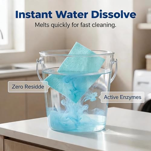120 Pack Multi-surface Floor Cleaning Tablets, Water Soluble Floor Cleaner Sheets for Mopping Hardwood, Floors, Wall Tiles, Glass, Just Drop In Water, No Measuring (Purple-120) - Image 3