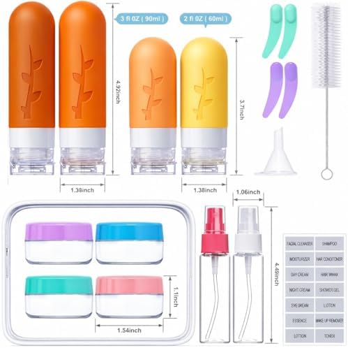 Tocelffe Travel Containers for Toiletries, 18pack TSA Approved Size Containers for Toiletries,travel bottles for Toiletries,travel Jars or Personal Essentials - Image 2