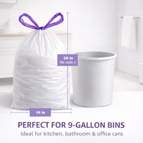 ETSUS Biodegradable Trash Bags with Drawstrings, 9 Gal, 100 Count - Image 3