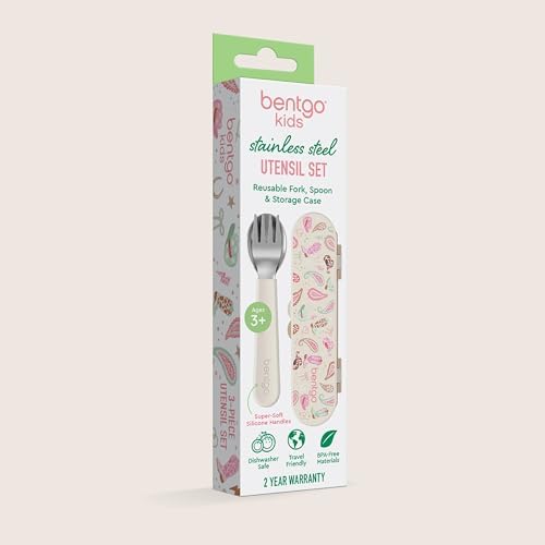Bentgo Kids Stainless Steel Utensil Set - Reusable Fork, Spoon & Storage Case, PFAS- & BPA-Free, Easy-Grip Handles, Lightweight, Dishwasher Safe, School Lunch, Travel & Outdoors (NEW Cowgirl Dreams) - Image 7