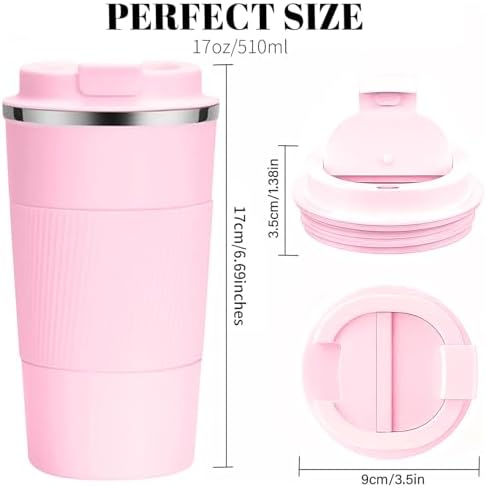 Insulated Travel Coffee Mug, Stainless Steel Coffee Cup with Leakproof Lid - Image 3