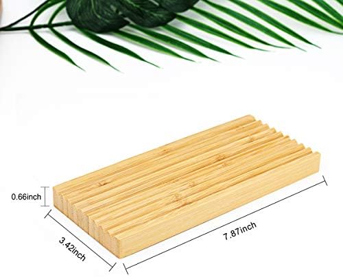 Ouya Bamboo Soap Dish, Bar Soap Holder for Shower Bathroom, Kitchen, Wooden Tray for Soap - Image 5