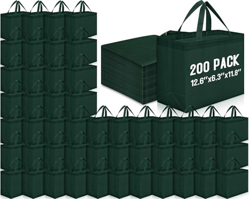 Windyun Reusable Grocery Bags Non Woven with Handles by Windyun