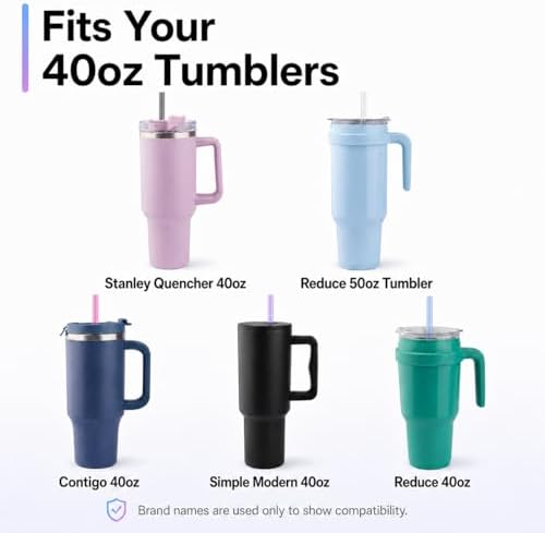 Joshey Replacement Straws for Stanley Quencher 40oz Tumbler, 6 Pack - Image 4