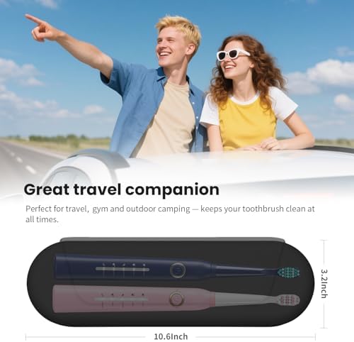Silicone Electric Toothbrush Travel Case, Manual Toothbrush Travel Cover for Men and Women,Toothbrush Holder for Travel,Gym and More, Fits Most Manual and Electric Toothbrushes - Black - Image 6