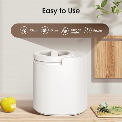 Electric Composter for Kitchen, 3L Food Recycler Composter with Auto-Cleaning/Odor-Free/LED Display/Low Noise, Smart Countertop Compost Bin 4-6H Turn Food Waste into Fertilizer for Home Indoor Use - Image 4