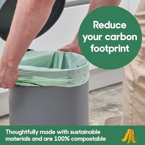 Compostic Compostable Trash Bags, 13 Gallon Tall Kitchen (100 Count) Bulk Pack — Extra Strong, Home Compostable, Plant-Based, Non-Toxic, Unscented Garbage Bags (Pack of 2) - Image 2