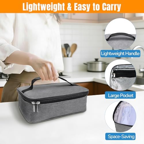 Big Collapsible Silicone Bento Lunch Box With Insulated Lunch Bag, 45.6oz Food Containers with 3 Compartment, Bento Bag, Designed for Fresh Lunch On the Go - Image 3