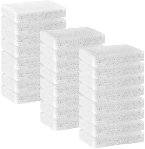 YoleShy 24 Pack White Sponges Kitchen Natural Compressed Cellulose Sponges for Dishes Non Scratch for Household Cookware Bathroom Cars Soft Super Absorbent Reusable by YoleShy