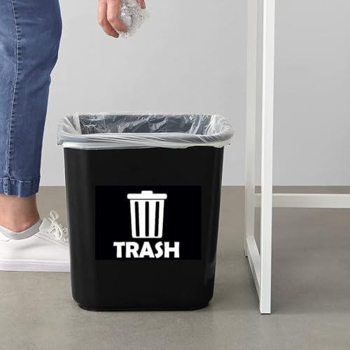 Trash Recycle Compost Stickers Set of 3 Recycle Sticker Vinyl Decal for Recycle Bin, Compost Bin, Trash Can Symbol to Organize Garbage containers Trash Can (Trash Black, 10x7inch) - Image 2