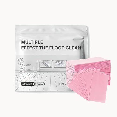 100 Piece Multi-Surface Floor Cleaning Tablets, Multi-Surface Floor Cleaner, Dissolvable Cleaning Sheets, for Hardwood Tile Kitchen Home (peach wood) by Unknown