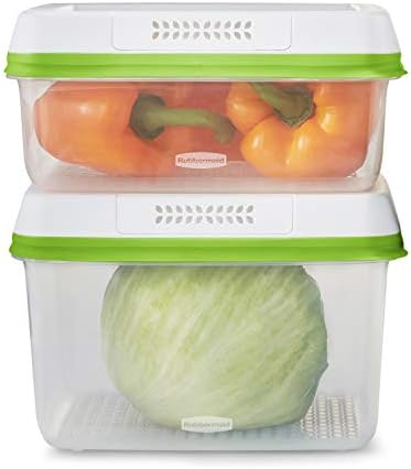 Rubbermaid FreshWorks Produce Saver, Large Produce Storage Containers, 4 Piece Set by Rubbermaid
