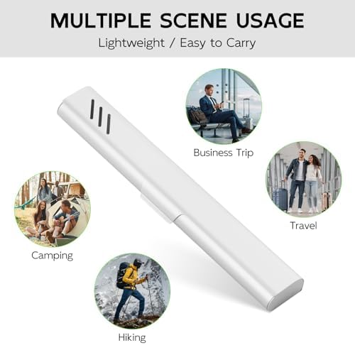 Travel Toothbrush Case, Portable Toothbrush Holder, Durable Aluminum Toothbrush Storage Box, Small Breathable Manual Toothbrush Container for Traveling, School, Camping, Business Trip - Sliver - Image 6