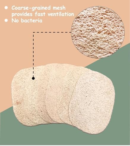 WOCATS 6 Pack Natural Loofah Sponges for Dishes & Bath - Biodegradable, Eco-Friendly Kitchen Scrubber & Body Exfoliator, Non-Scratch, Durable, Reusable - Image 4
