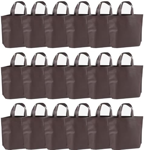 36-Pack Tote Bags Multipurpose Reusable Grocery Bag (Brown Colors 36 Pack) by Unknown