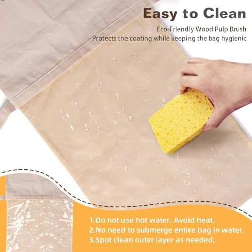 Beeswax Bread Bag for Sourdough Homemade Bread Bags, Reusable Food Storage - Image 4