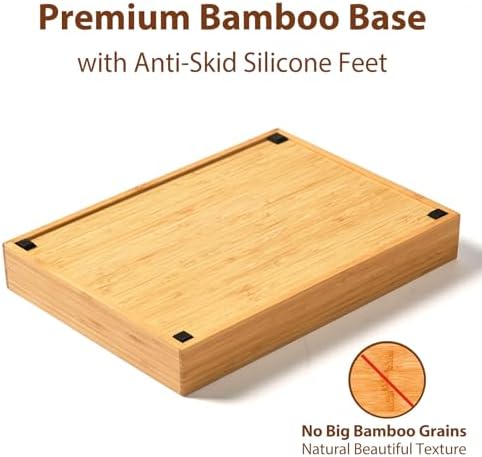 Umilife Bamboo Kitchen Drawer Organizer, 9 Inch Silverware Utensils Tray Holder for Small Drawer, Wood Caddy for Flatware Cutlery Knives - Image 4