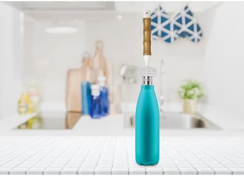 HIC Kitchen Water Bottle Brush, Natural Bamboo with Non-Scratch Bristles, Set of 2 - Image 4