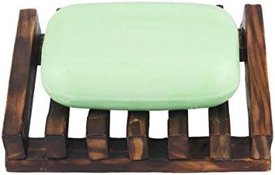 Soap Dish Holder, Bathroom Wooden Soap Case, Sink Deck Bathtub Shower Dish, Rectangular, Hand Craft, Natural Wooden Holder for Soap, Sponges, Scrubber (2 Pack soap Dish) - Image 3