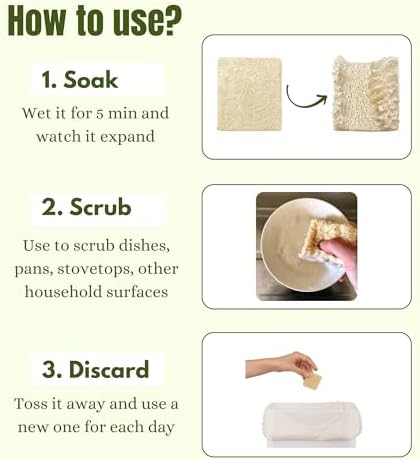 Natural Loofah Dish Sponge Multipurpose 100% Biodegradable - Image 3