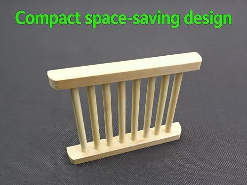 Bamboo Soap Tray Set, 2-Pack Self-Draining Wooden Soap Holder - Image 5