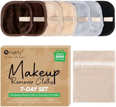 Orighty Makeup Remover Cloths 7-Day Set, Makeup Remover Pads by AllRightinOrighty