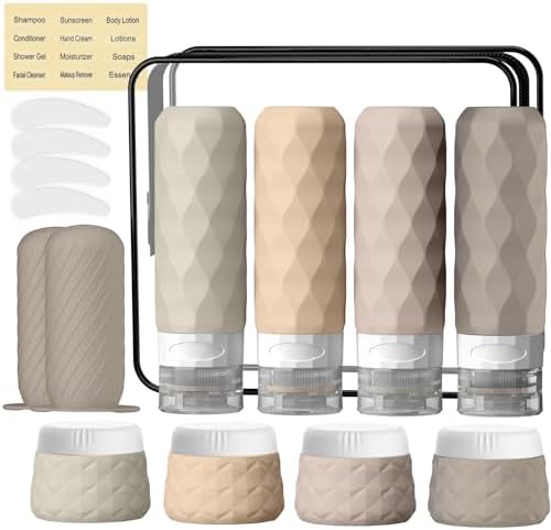 Silevoler 16Pack Travel Bottles for Toiletries, Bottles, Jars, and Covers by Silevoler