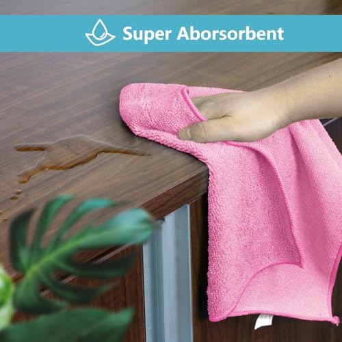 HOMEXCEL 50PK Microfiber Cleaning Cloth, Cleaning Rag for Home, 11.5x11.5in - Image 3