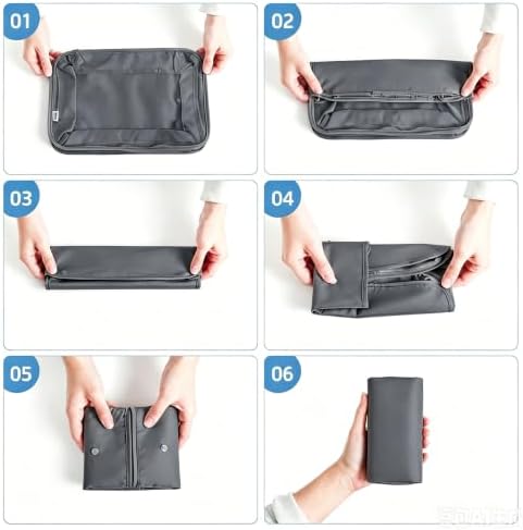 6 Set Packing Cubes, Luggage Packing Organizers for Travel Accessories, Carry on Suitcase Organizer Bags, Travel Essentials Luggage Accessories for Cruise Ship (Gray) - Image 5