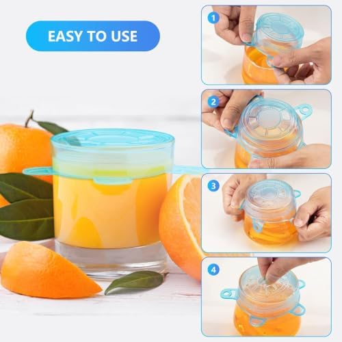 Small Silicone Stretch Lids, 12PCS 2.6"/6.5cm Reusable Silicon Covers - Image 2