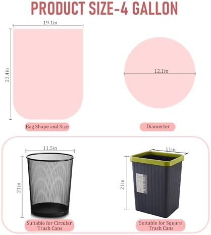 4 Gallon Small Trash Bags - Strong Leak-Resistant - 120 Count Color - Image 4