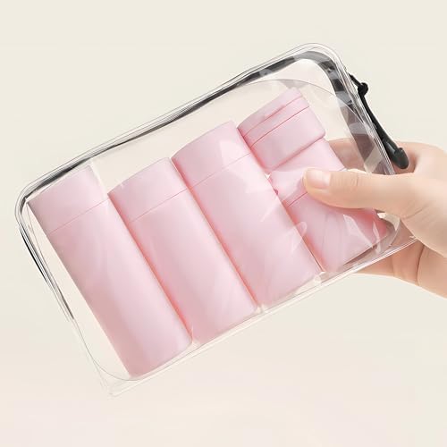 Travel Bottles for Toiletries, 5 Pack Travel Size Containers, TSA Approved Leak Proof - Silicone Toiletry Containers with Clear Bag for Shampoo, Conditioner & Lotion, Travel Essentials - Image 5
