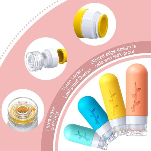 18pack Travel Bottles for Toiletries:Silicone TSA Approved-Containers for Toiletries,Leak Proof Refillable Liqus Shampoo And Conditioner Essentials toiletry Bottles - Image 2