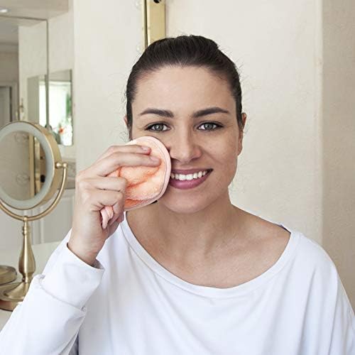Eurow Reusable Makeup Remover Cloths, Soft Microfiber Face Towels for All Skin Types, Chemical-Free, Protective, Machine Washable, Gentle & Effective Facial Cleansing, 5"x5", Coral, 10-Pack - Image 3