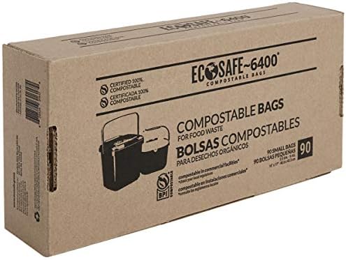 EcoSafe-6400 CP1617-6 Certified Compostable Bag - 16x17” Green Bags for 2.5 Gallon Bin - Extra Strong Leak, Puncture and Tear Resistant Food Scraps Bin Liners, Pack of 90 - Image 2