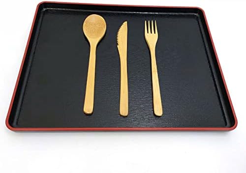 JapanBargain 3785, 10-Pack Bamboo Utensil Sets, Reusable Cutlery 3PC Set with Fork Knife Spoon, Eco-Friendly Flatware Travel Utensils, Dishwasher Safe - Image 5