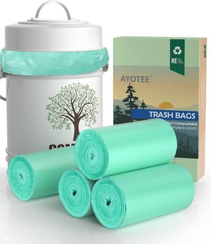 AYOTEE 1.3 Gallon Compostable Trash Bags, Small Compost Bags Biodegradable by AYOTEE