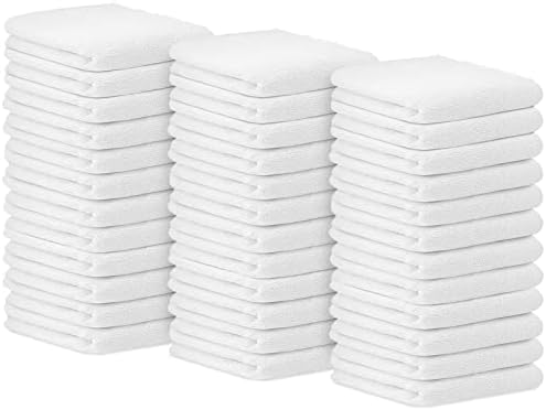 Avalon Towels Bar Towels (Pack of 36) Size 14x17 Inches – 100% Cotton, Absorbent and Reusable Cleaning Rags, Multipurpose Cleaning Towels, Terry Cloth Rags, Durable Shop Rags (White) by AvalonTowels