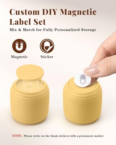 Lotour PLA Travel Skincare Jars, TSA Leakproof Refillable Containers, 6PC - Image 2