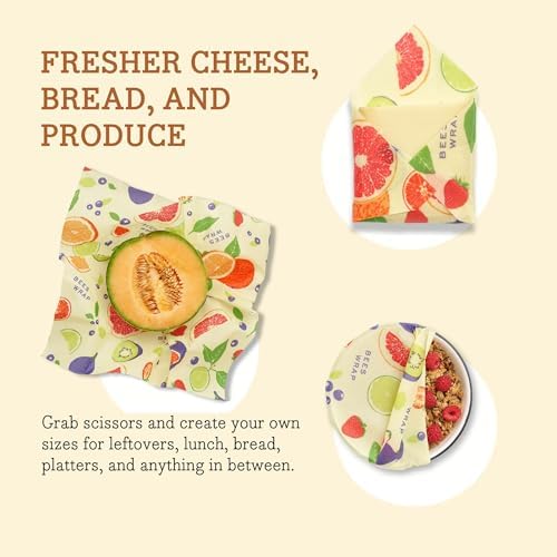 Bee's Wrap Beeswax Wrap Roll, 14 x 52 in - Fresh Fruit - Image 4