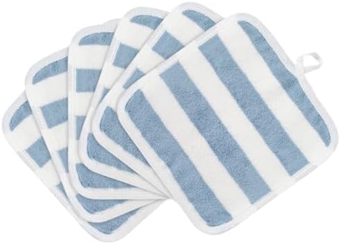 SINLAND Microfiber Facial Cloths Fast Drying Washcloth 8inch x 8inch Absorbent Face Wash Cloth Soft Makeup Remover Cloths by SINLAND