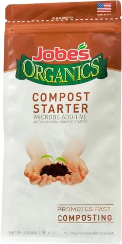 Jobe's Organics Fast Acting Granular Fertilizer Compost Starter,Easy Plant Care Compost Accelerator,4 lbs Bag,(Pack of 6) by Jobes