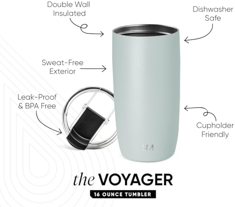 Simple Modern Travel Coffee Mug with Lid | 16oz | Green - Image 2