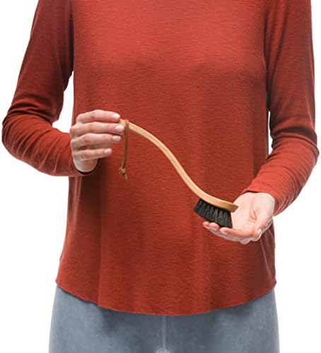 Redecker Dish Brush, Horsehair, Curved Handle – Precision Head for Delicate Cleaning, Made in Germany - Image 4