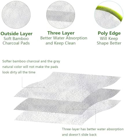 20 Pack Reusable Makeup Remover Face Pads with Laundry Bag Washable Soft and Comfortable Cleaning Face Skin,Washable Bamboo Cotton Rounds (White) - Image 5