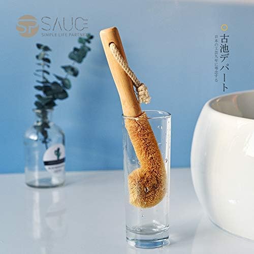 Wodden Cleaning Brush, Bottle Washing Brush, Pan Scrub Brush, Natural Coconut Fiber Brush Head , Sturdy, Deep Cleaning, Eco-Friendly - Image 7